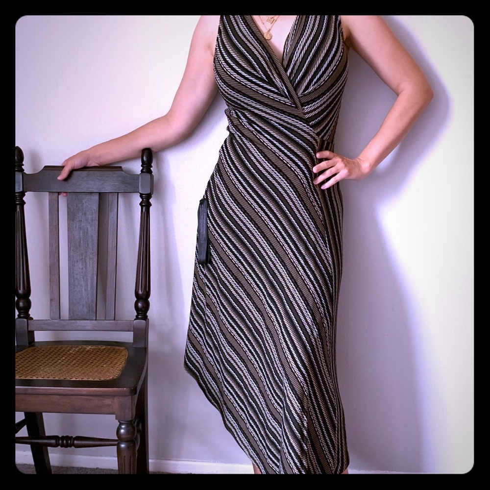 NWT BCBGMaxAzria Striped Maxi Dress